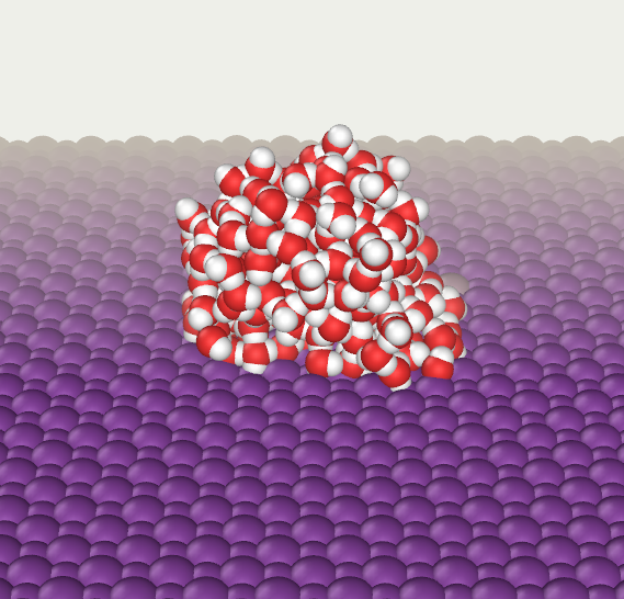water on hydrophilic plate